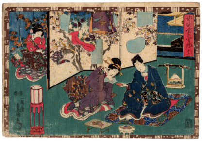 Utagawa Kunisada THE VILLAGE OF FALLING FLOWERS