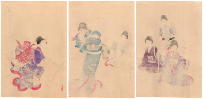 Toyohara Chikanobu LADIES IN WAITING AND NAGINATA
