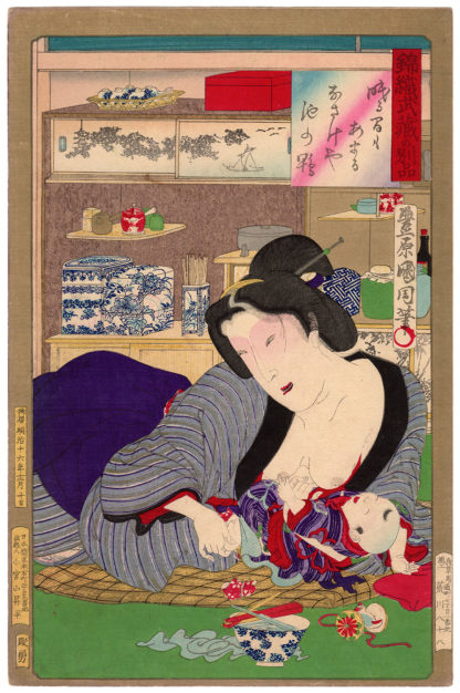 Toyohara Kunichika MOTHER NURSING A BABY
