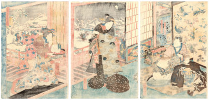 Utagawa Kuniteru PRINCE GENJI IN A SNOWY DAY