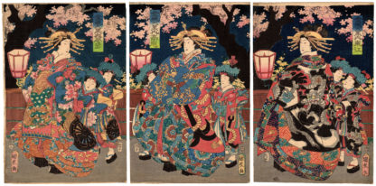 FLOWERS OF THE KINPEI DAIKOKU HOUSE (Utagawa Kunihisa II)