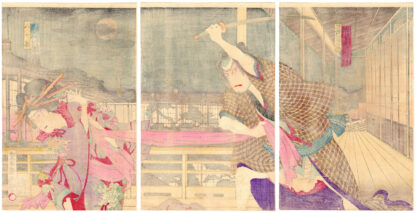 THE MERCHANT JIROZAEMON AND THE BEAUTIFUL YATSUHASHI (Toyohara Kunichika)