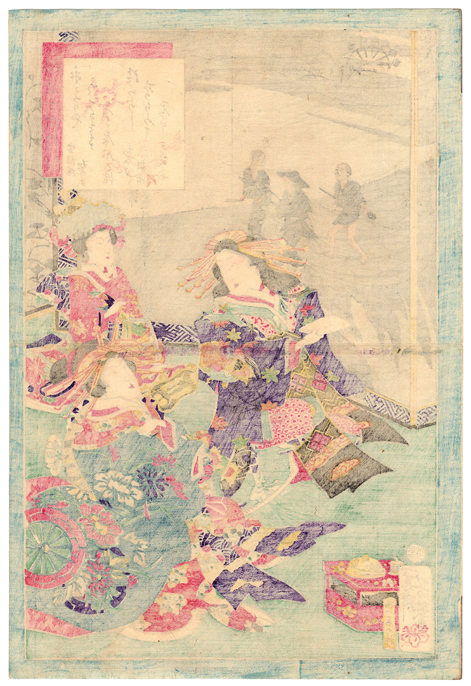 SPRING RAIN (Utagawa Yoshiiku)