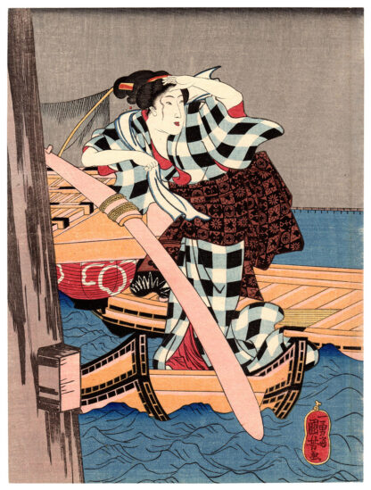 EVENING COOL BETWEEN THE BRIDGES (Utagawa Kuniyoshi)