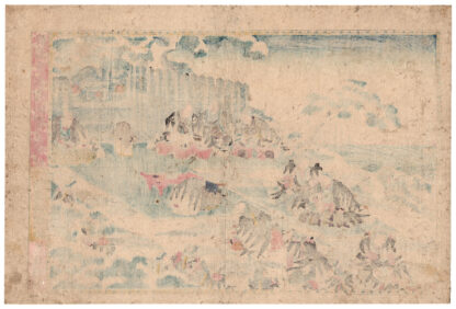 THE RONIN AT THE GRAVE OF LORD EN'YA (Utagawa Kuniteru)